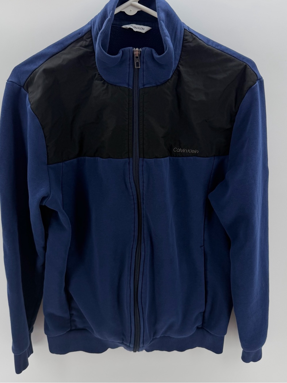 Calvin Klein Men’s Navy Jacket with Black Yoke Size M
